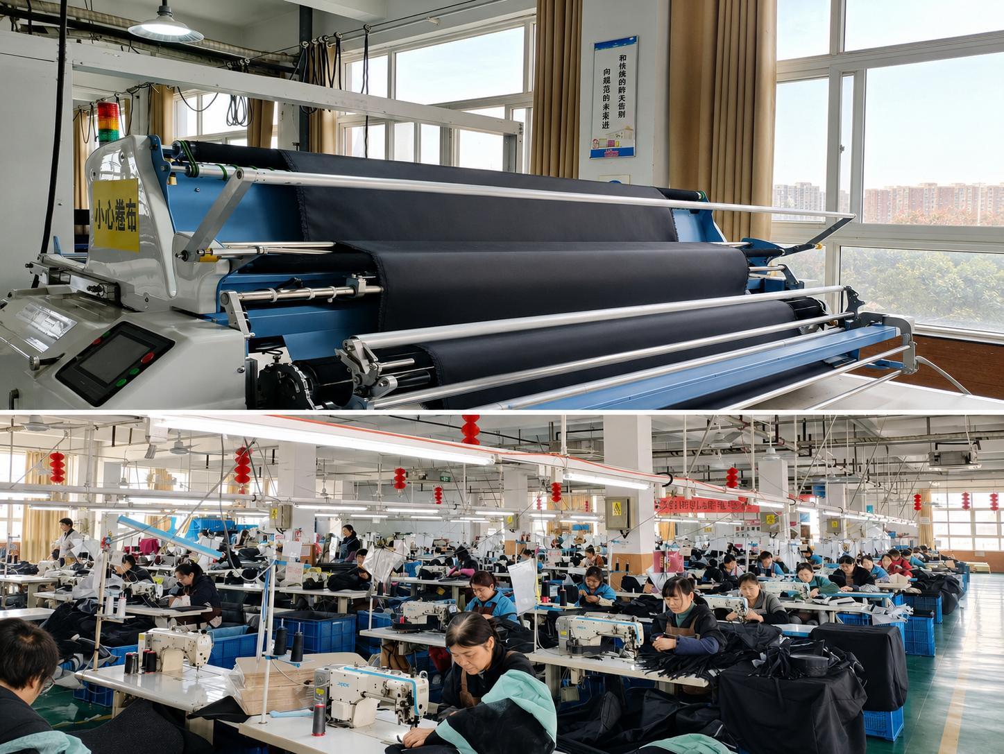 Pet stroller assembly line in factory