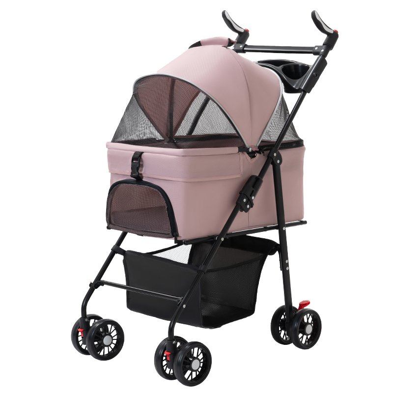 Two hand fold pet stroller wholesale supplier OEM ODM manufacturer