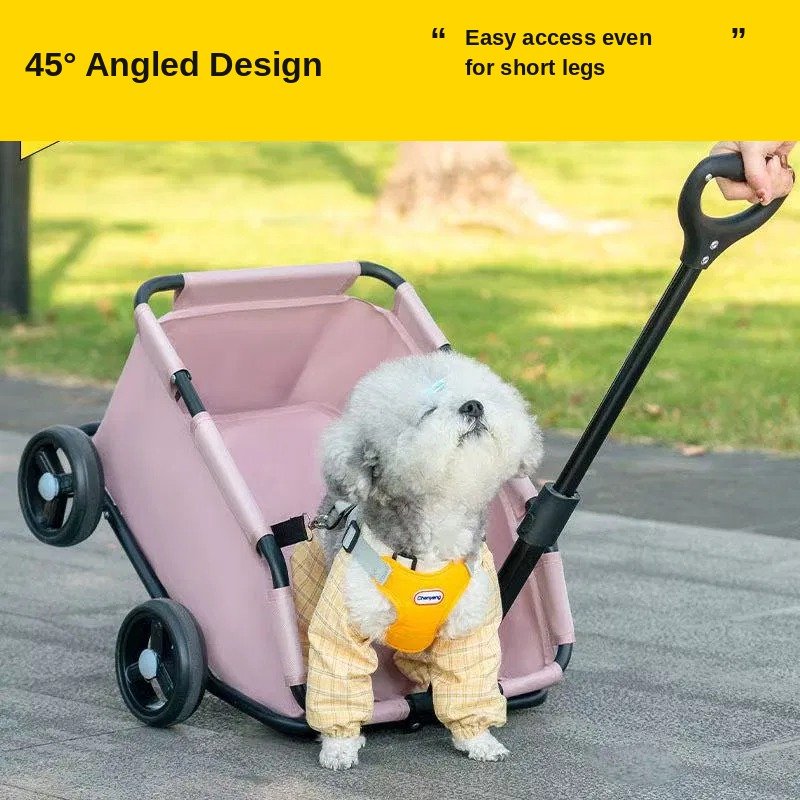 Dog Wagon Stroller 45 Degree Angled Entry Design
