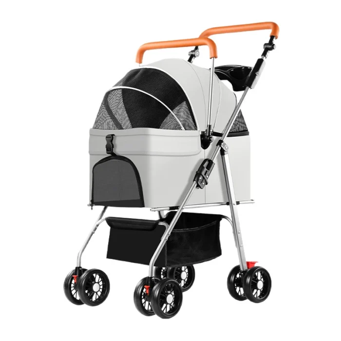 2-in-1 pet stroller with detachable pet carrier bag for wholesale